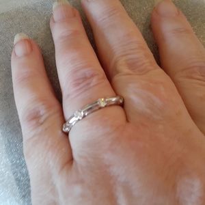 1/2 Price Marked Vanna K Eternity Ring Sterling Silver Rhodium CZ'S. SIZE 11